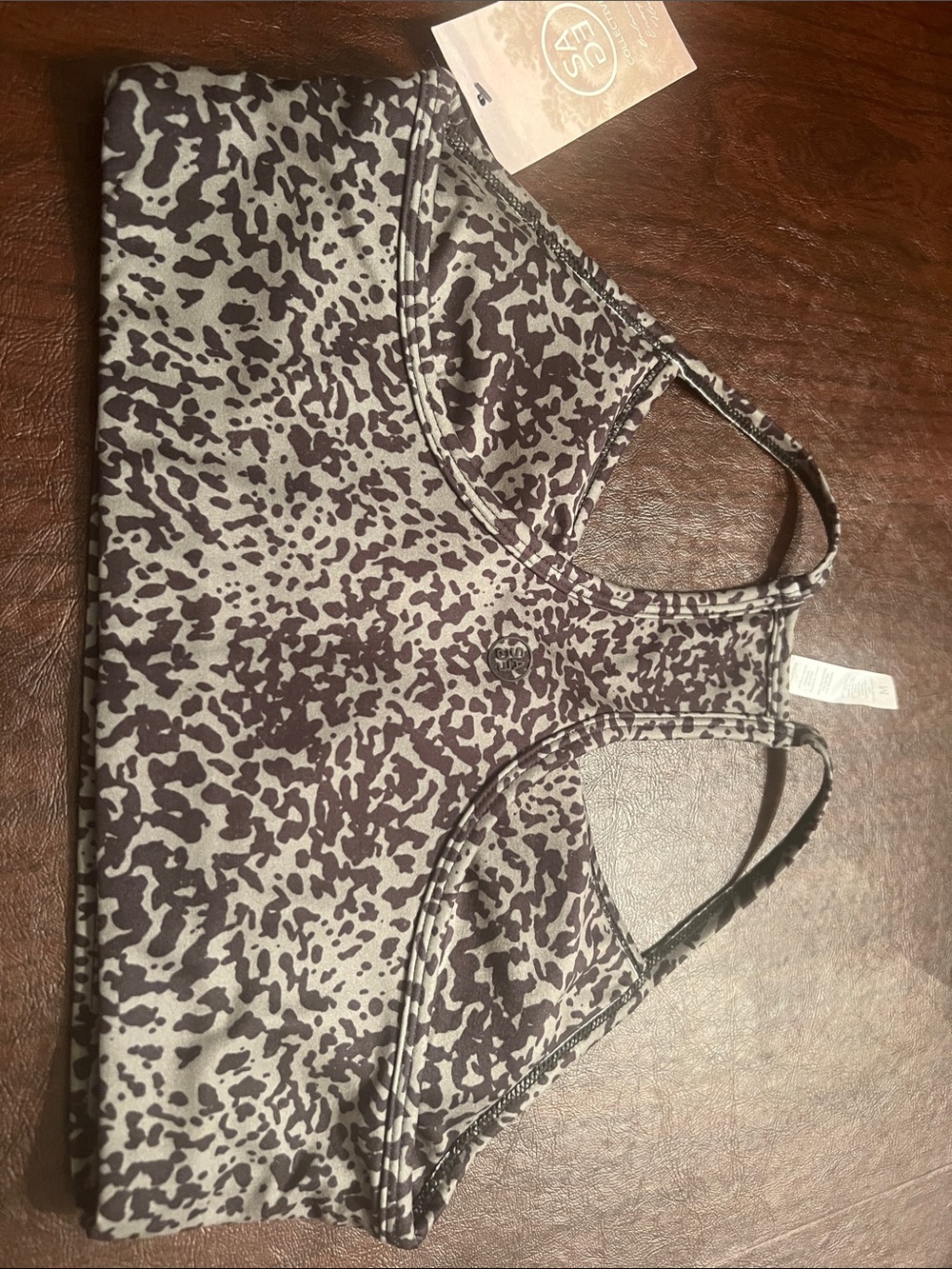 Sage Animal Print High-Neck Sports Bra - Picture 4 of 6